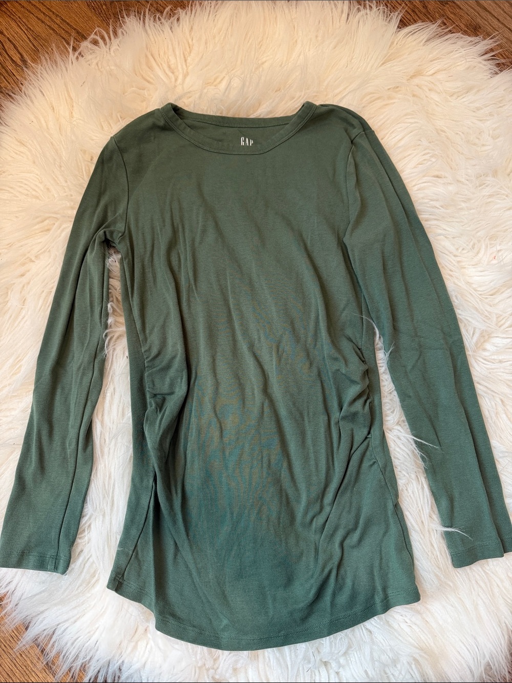 GAP maternity Olive Green Long Sleeve Crewneck Tee